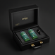 Matilda Elegance perfume set in a black box on a dark background